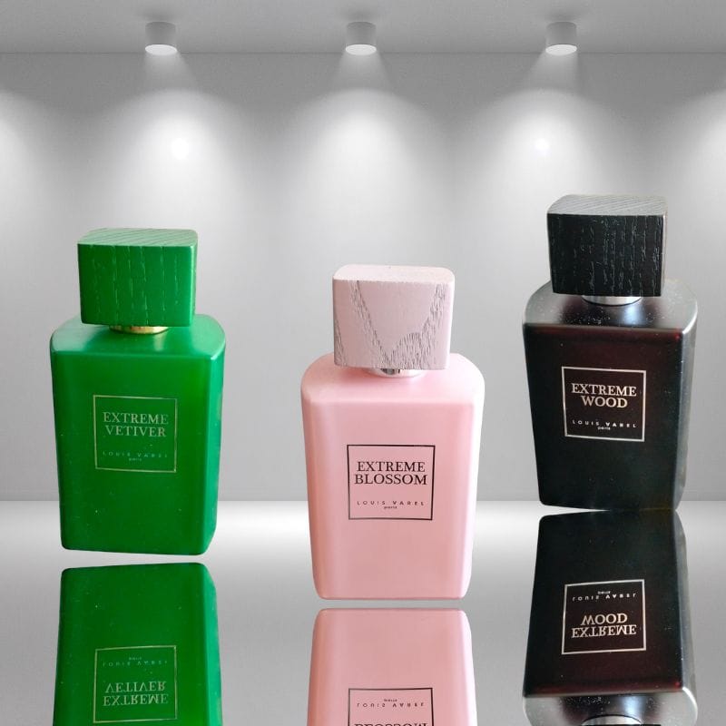  Combinazione layering Louis Varel Extreme Blossom, Vetiver e Wood ispirata a Creed Aventus.