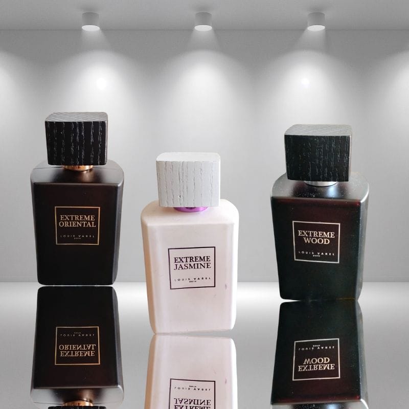 Combinazione layering Louis Varel Extreme Jasmine, Oriental e Wood ispirata a Black Orchid di Tom Ford.